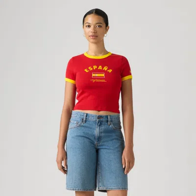 Levi's España Mini Ringer Tee T-shirt In Red