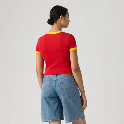 Levi's España Mini Ringer Tee T-shirt In Red