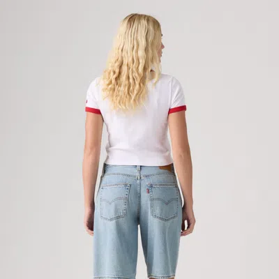 Levi's Canada Mini Ringer Tee T-shirt In White