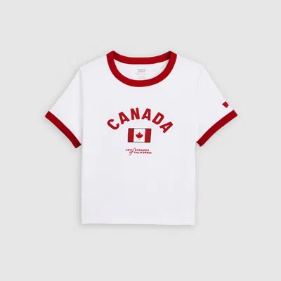 Levi's Canada Mini Ringer Tee T-shirt In White