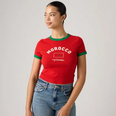 Levi's Morocco Mini Ringer Tee T-shirt In Red