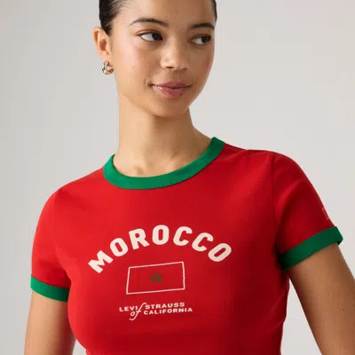 Levi's Morocco Mini Ringer Tee T-shirt In Red