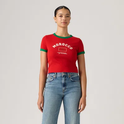 Levi's Morocco Mini Ringer Tee T-shirt In Red