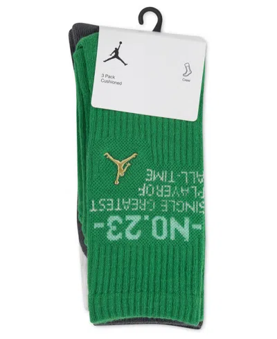Jordan Kids' 9-11 Crew Socks, 3-pack In Multi