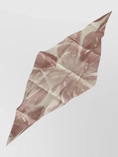Alysi Rectangular Lightweight Scarf Soft Texture Abstract Pattern In Brown