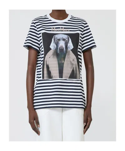 Max Mara Short Sleeve T-shirt In Multi