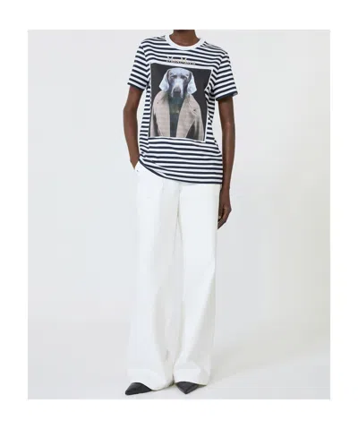 Max Mara Short Sleeve T-shirt In Multi