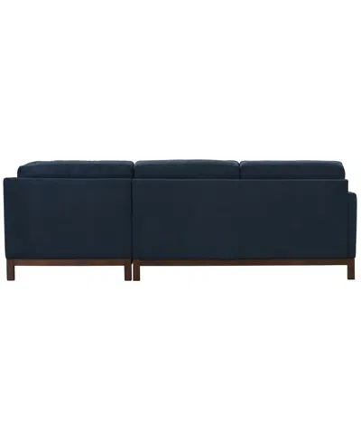 Macy's Virton 3-piece Fabric L-shape Sectional Sofa In Blue