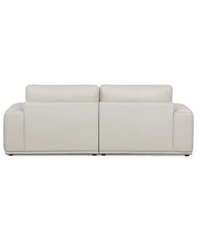Macy's Paitlyn 2-piece Leather Sofa In Brown