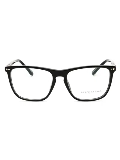 Ralph Lauren Rectangular Men's Eyeglasses In Black