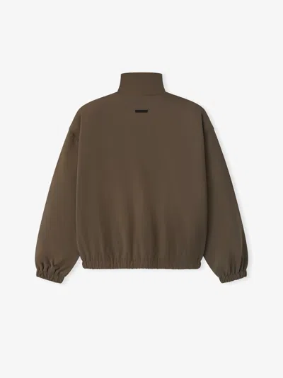 Essentials Active Trace Full Zip Track Jacket In Brown