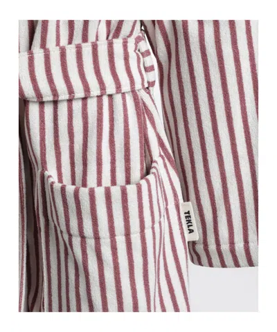 Tekla Striped Bathrobe In Multi