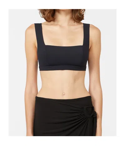 Max Mara Seamless Bikini Top In Black