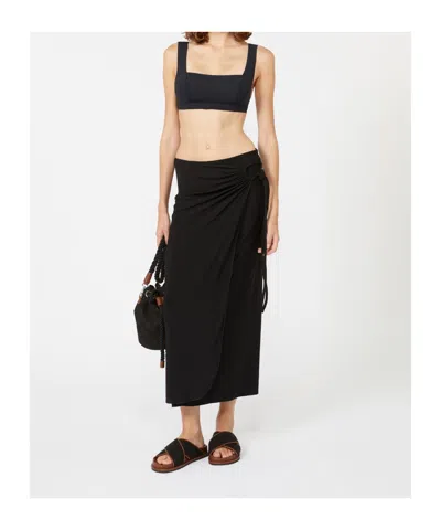 Max Mara Seamless Bikini Top In Black