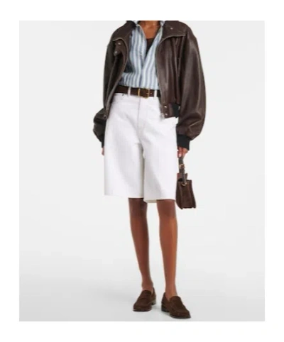 Agolde Five-pocket Denim Shorts In Multi