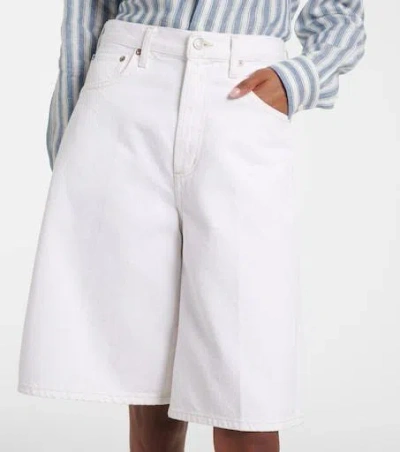 Agolde Five-pocket Denim Shorts In Multi