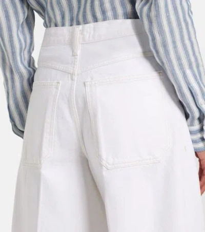 Agolde Five-pocket Denim Shorts In Multi
