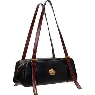Versace Rectangular Handbag In Smooth Silk And Nylon