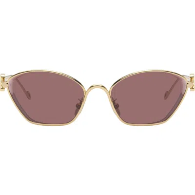 Loewe Lw40115u Anagram 30y Gold Sunglasses In Pink
