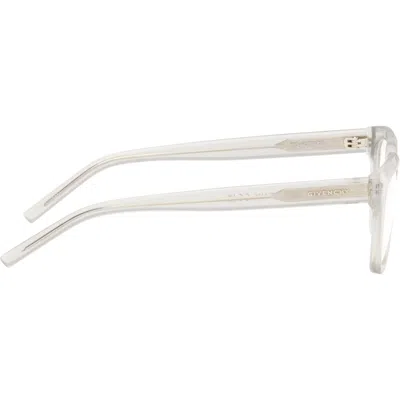 Givenchy Transparent Gv Day Rectangle Glasses In Metallic