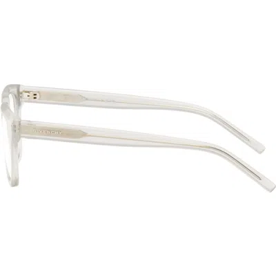 Givenchy Transparent Gv Day Rectangle Glasses In Metallic