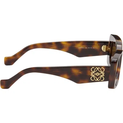 Loewe Brown Rectangular Sunglasses In Brown