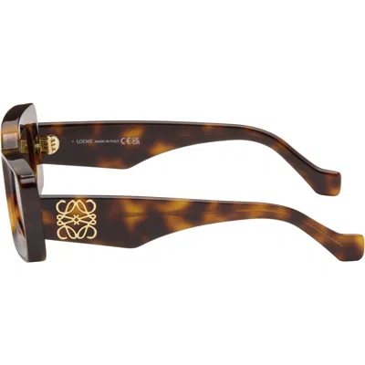 Loewe Brown Rectangular Sunglasses In Brown