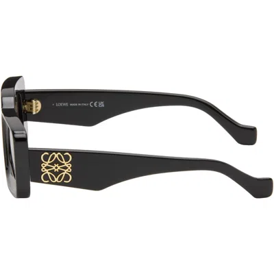 Loewe Black Rectangular Sunglasses In Black