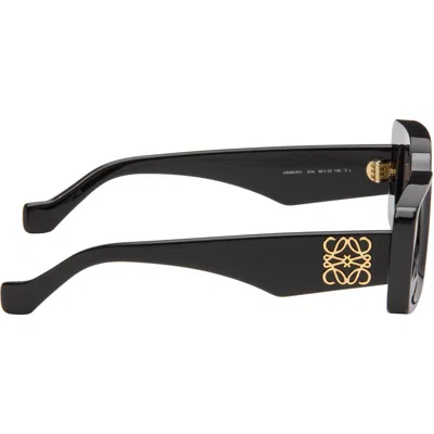 Loewe Black Rectangular Sunglasses In Black