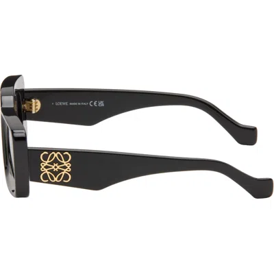 Loewe Black Rectangular Sunglasses In Black