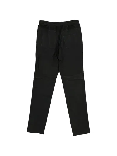 Balmain Biker Drawstring Track Pants In Black