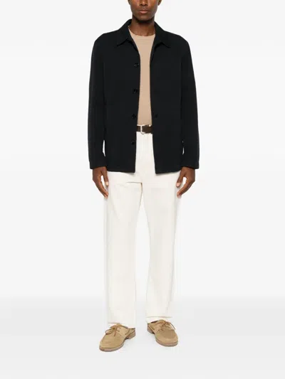 Profuomo Button-up Shirt Jacket In Black