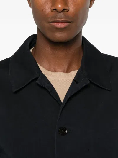 Profuomo Button-up Shirt Jacket In Black
