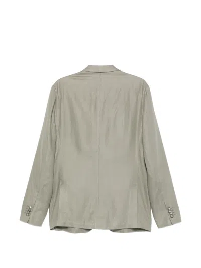 Corneliani Single-breasted Patch-pocket Jacket In Gray