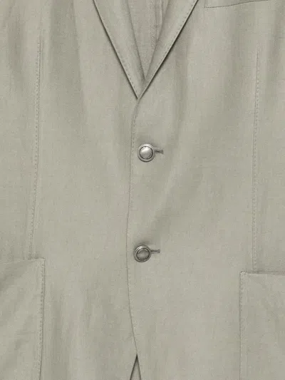 Corneliani Single-breasted Patch-pocket Jacket In Gray