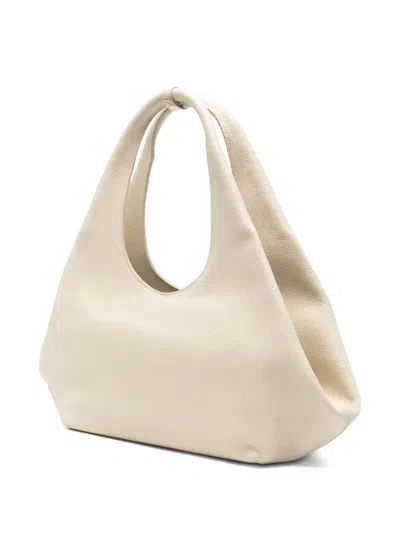 Coperni Folded Zip Shoulder Bag In Neutral