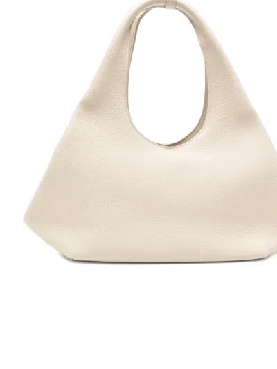 Coperni Folded Zip Shoulder Bag In Neutral