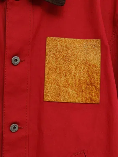Loewe Anagram-patch Jacket In Red
