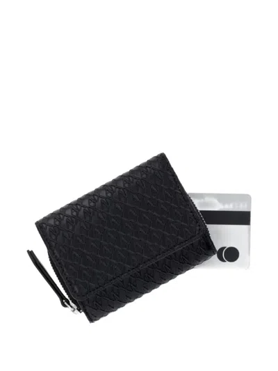 Armani Exchange Logo-debossed Wallet In Black