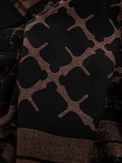 By Malene Birger Cornelis Patterned Scarf In Black