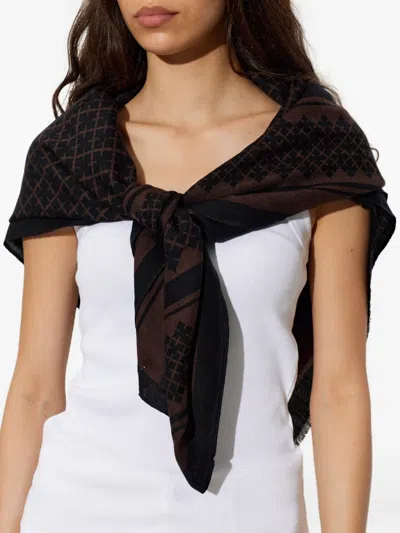 By Malene Birger Cornelis Patterned Scarf In Black