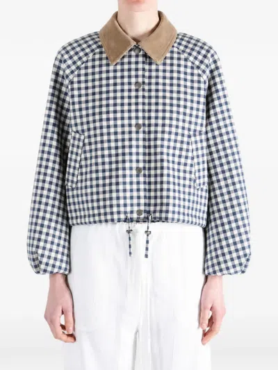 Barbour Ovingham Gingham Bomber Jacket In Multi