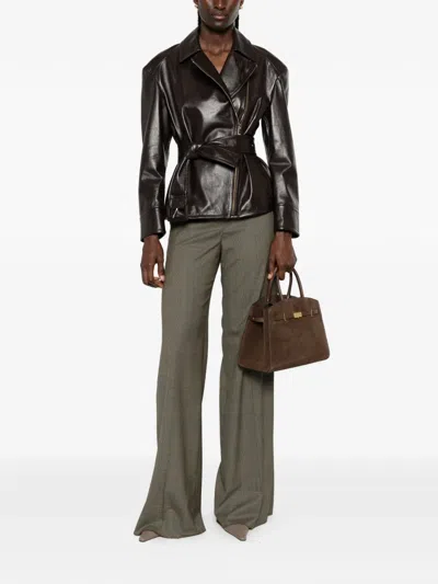 Max Mara Netto Check-pattern Wide-leg Trousers In Multi