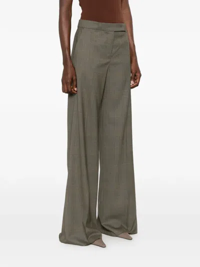 Max Mara Netto Check-pattern Wide-leg Trousers In Multi