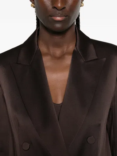 Max Mara Arca Double-breasted Blazer In Brown