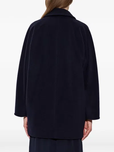 Max Mara Double-breasted Coat In Black