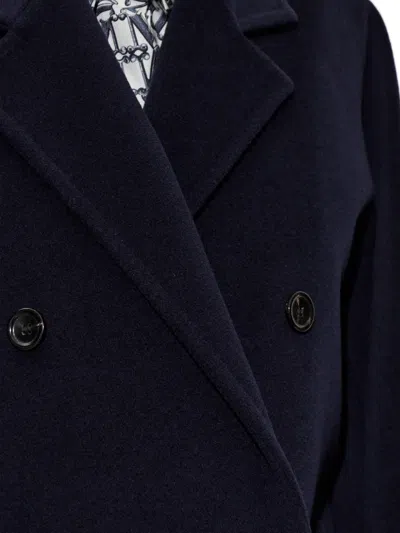 Max Mara Double-breasted Coat In Black