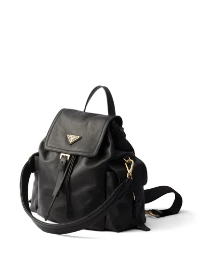 Prada Explore Medium Nappa Leather Backpack In Black