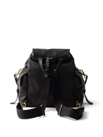 Prada Explore Medium Nappa Leather Backpack In Black