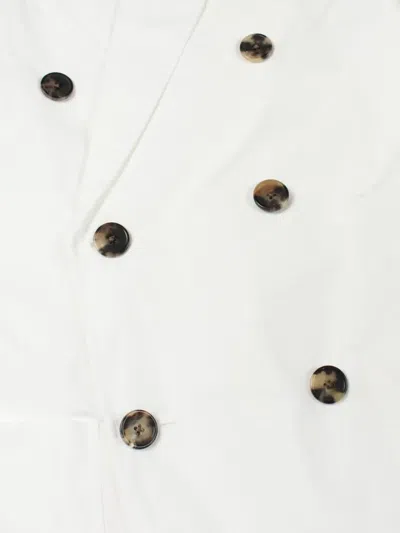 Pre-owned Hermes 2010s Double-breasted Jacket In White